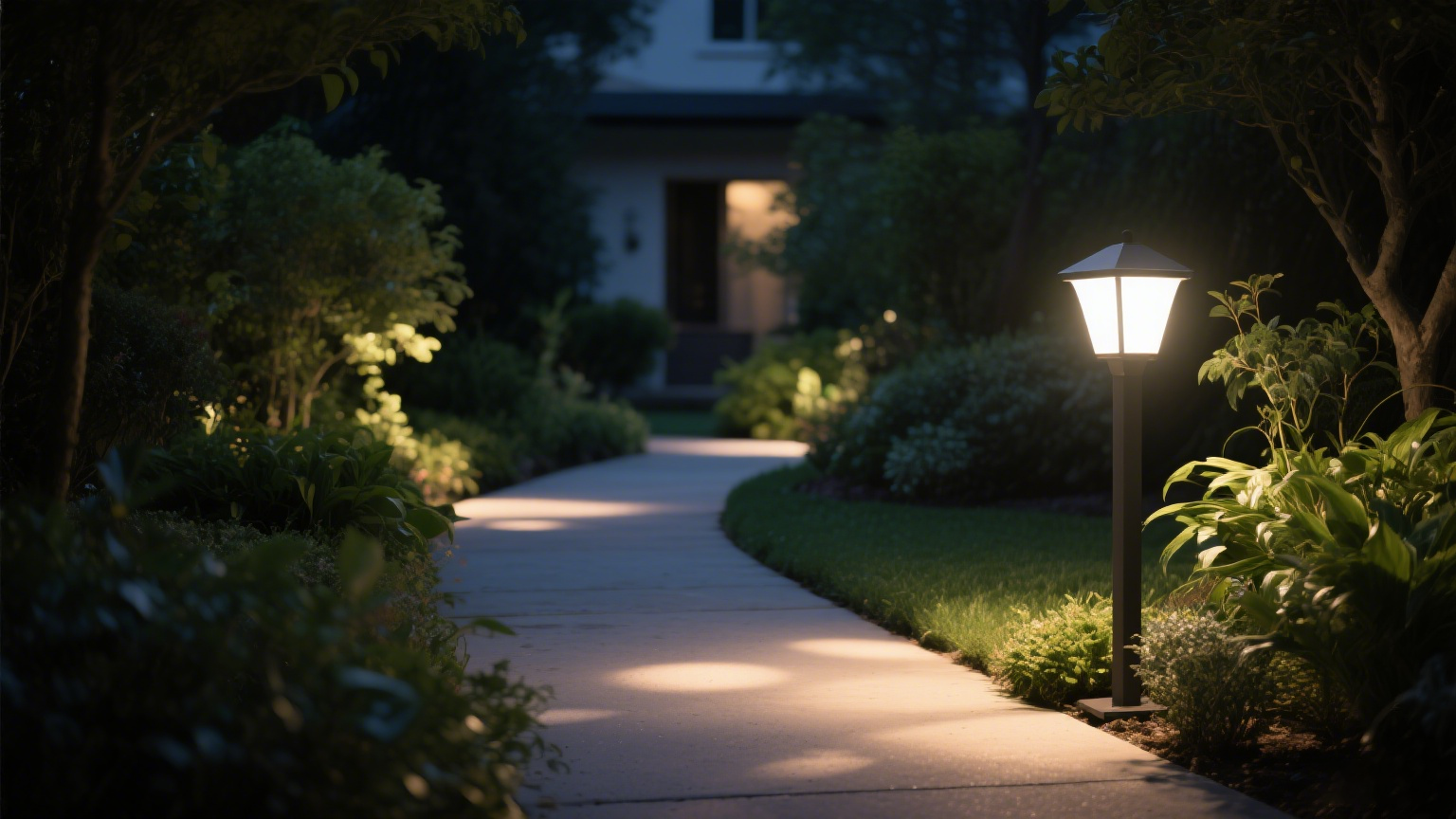 庭院灯安装效果参考